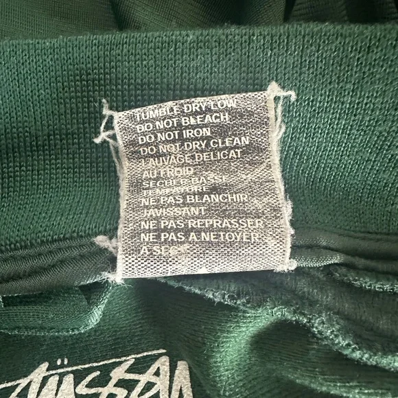 Vintage Stussy 1990s Skull Crown Green Baseball style Jacket Mens size XL - Picture 8 of 12